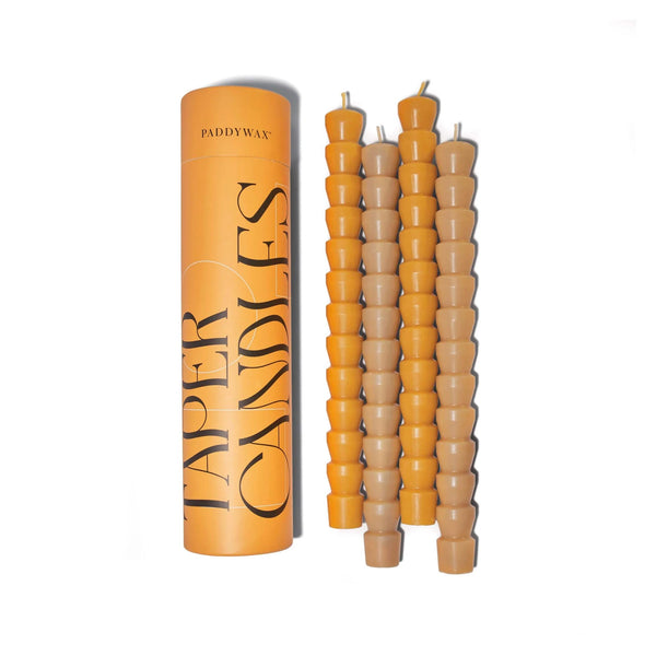 Burnt Orange & Peach Taper Candle Set