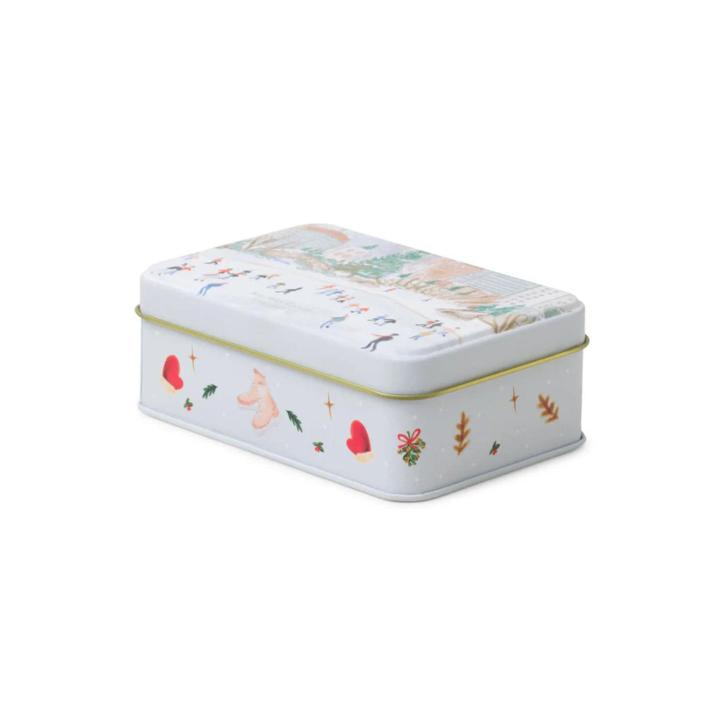 Paddywax Holiday Tin Collection Candles - Ice Skating Rink - side view