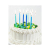 Blue Gradient Candles Set of 12 - on cake