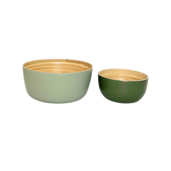 Sebss Spun Bamboo Serving Bowls - Sage & Olive