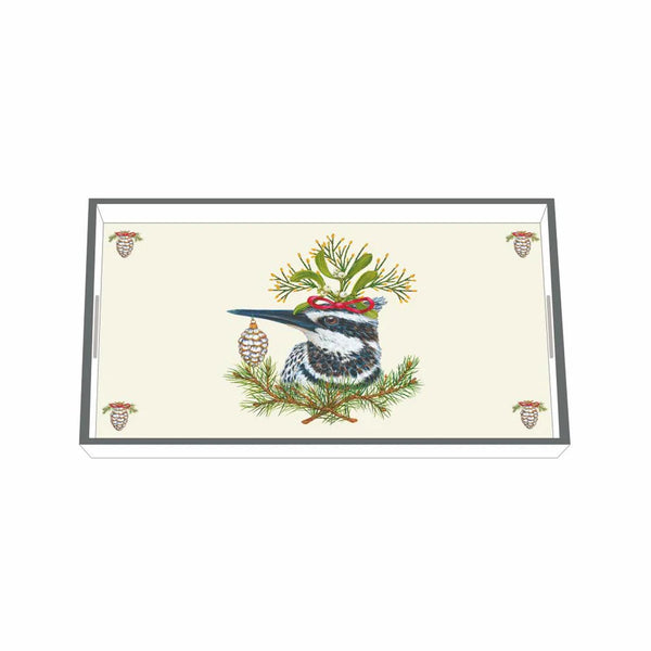 Kingfisher Holiday Small Wood Tray