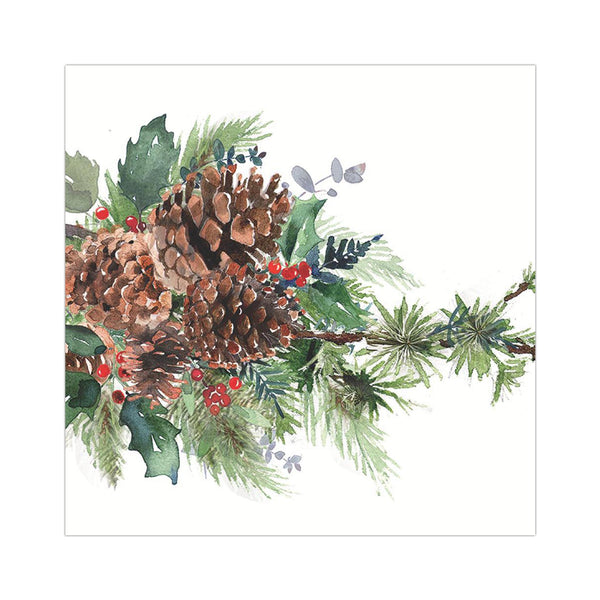 Winter Pine Beverage Napkins