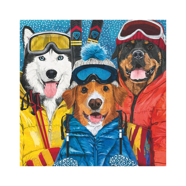 Ski Dogs Beverage Napkins