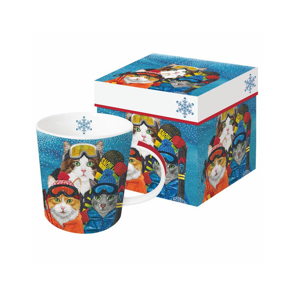 Ski Cats Gift Boxed Mug