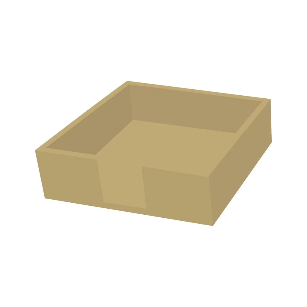 Wooden Luncheon Napkin Holder - Gold