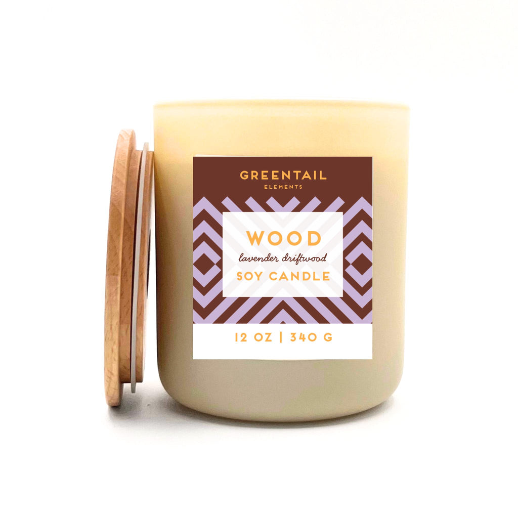 Greentail Table Element Soy Candles - Wood