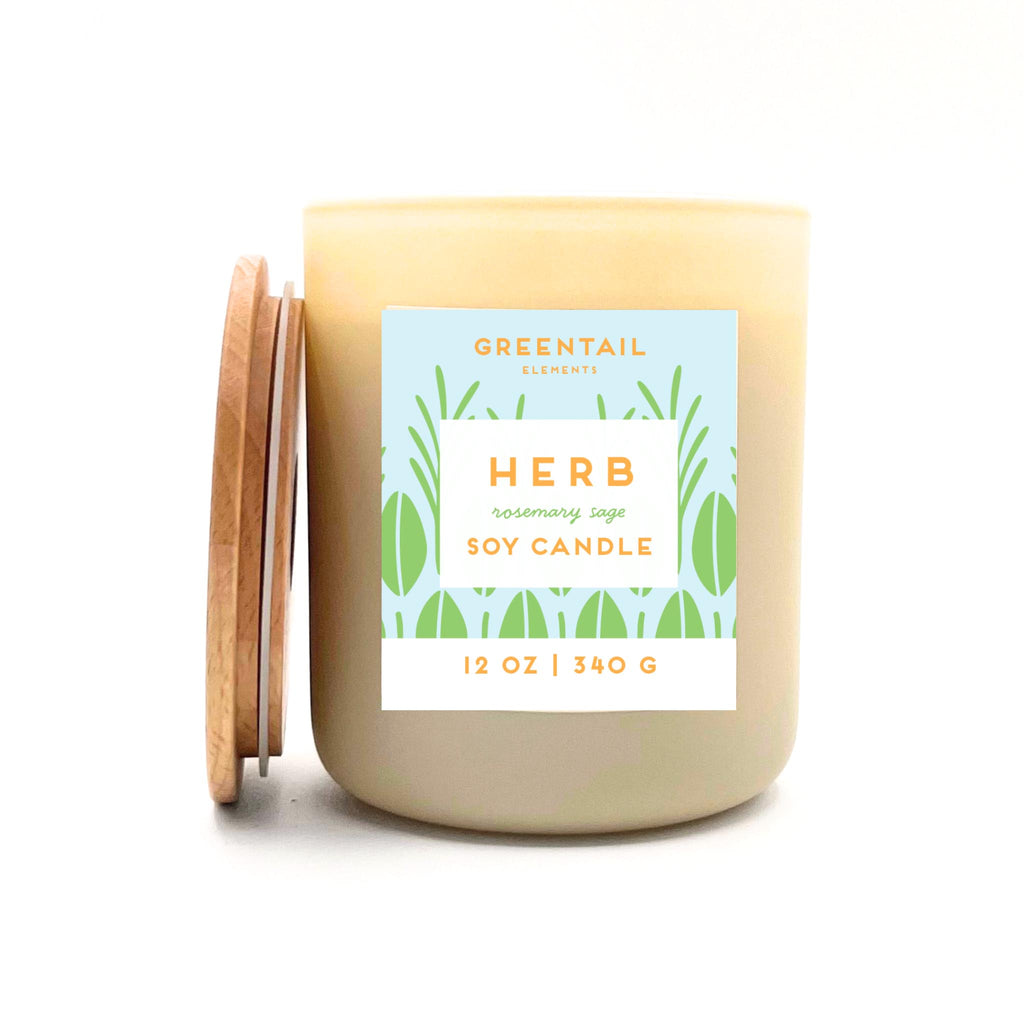 Greentail Table Element Soy Candles - Herb