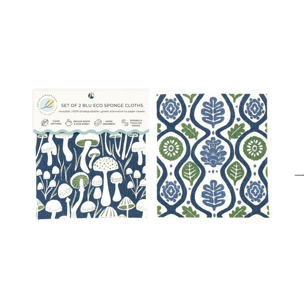 Blu Eco Cloths Pairs - Mushrooms & Botanicals packaging