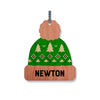 Wooden Die Cut Newton Massachusetts Ornaments - Ski Cap