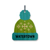Wooden Die Cut Watertown Massachusetts Ornaments - Ski Cap