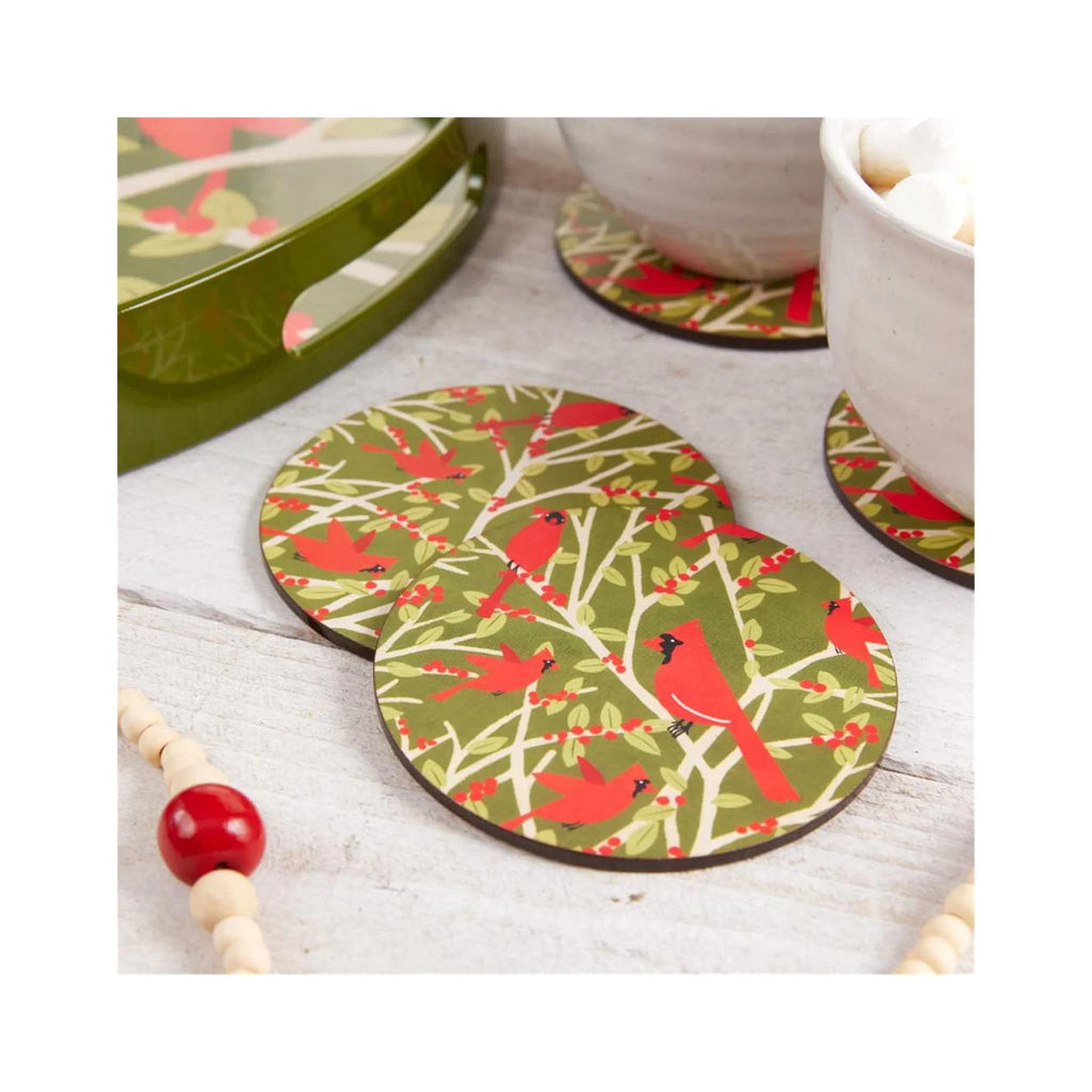 Red Cardinal Coaster Set of 4