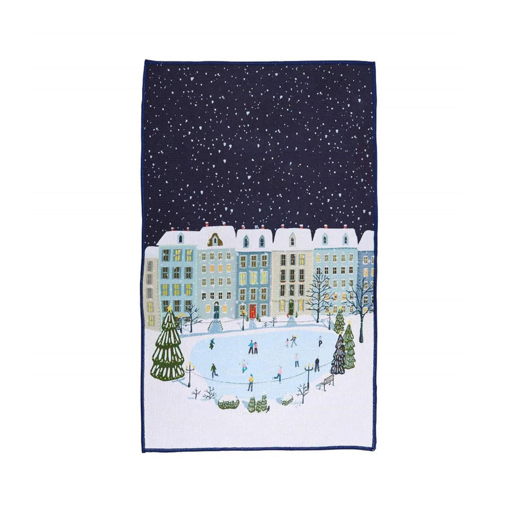 Holiday in the Park Blu Kitchen Towel - front