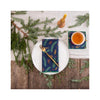 Winter Branches Blu Dinner Napkins Set of 6 - in use