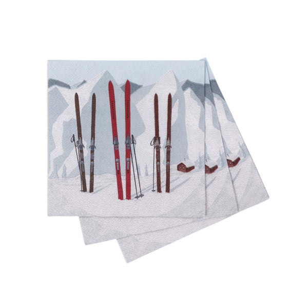 Nordic Ski Beverage Napkins