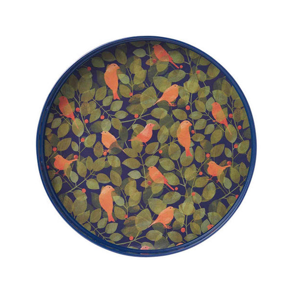 Finches 15"Round Tray