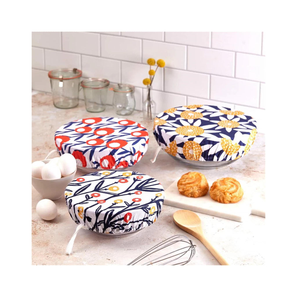 Field of Flowers Dish Covers Set of 3 - in use