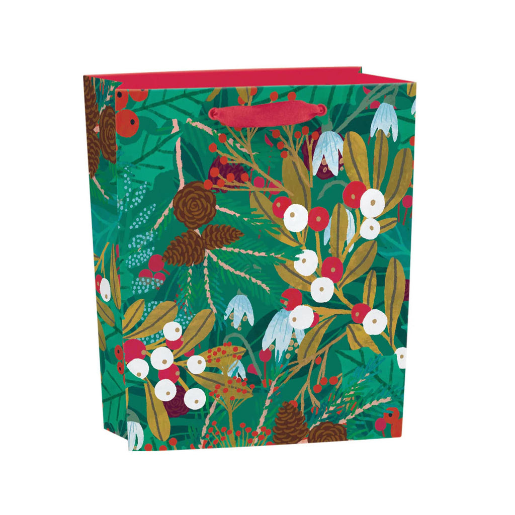 Roger La Borde Holiday Gift Bags - Winter Foliage Small