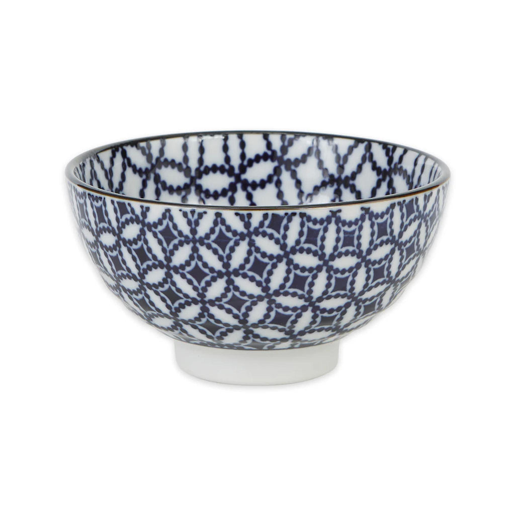 Japanese Rice Bowls - Blue & White - Small - Circles
