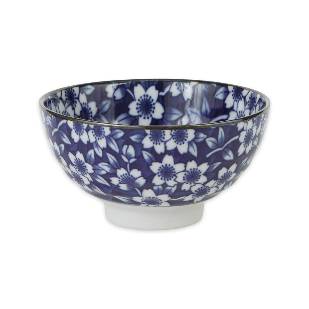 Japanese Rice Bowls - Blue & White - Small - Florals