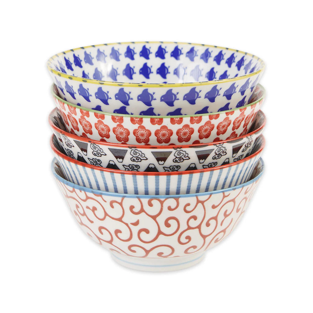 Japanese Donburi Bowls - Colorful Patterns - Medium