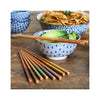 Multi-Striped Chopsticks Set of 5 - in use
