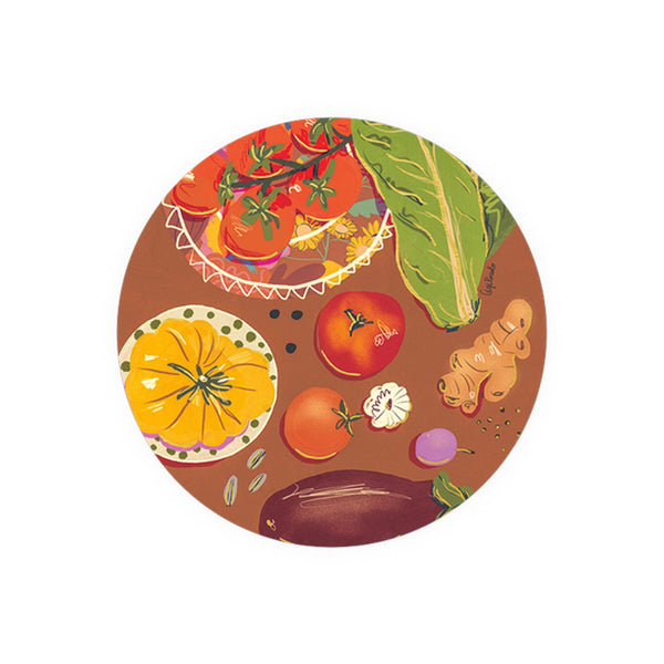 Seedlings Round Coasters - Veggies