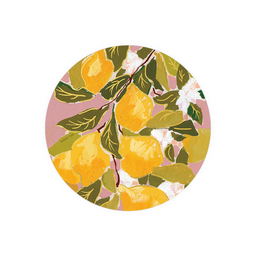 Seedlings Round Coasters - Lemons