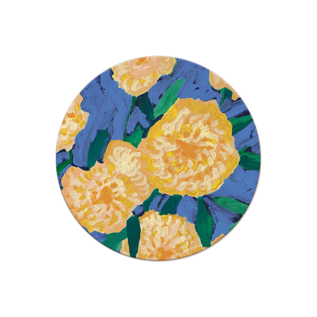Seedlings Round Coasters - Bursts of Marigolds