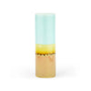 SGW Lab Cylinder Vases - Large - Aqua/Lt. Brown