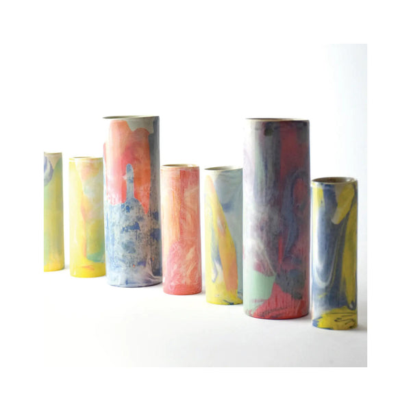 Marbled Cylinder Vase Color Assorted