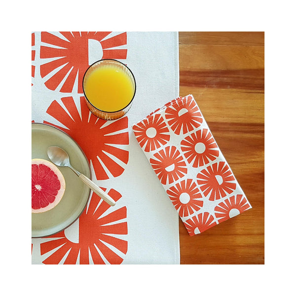 Sunshine Persimmon Cloth Napkin Set of 2
