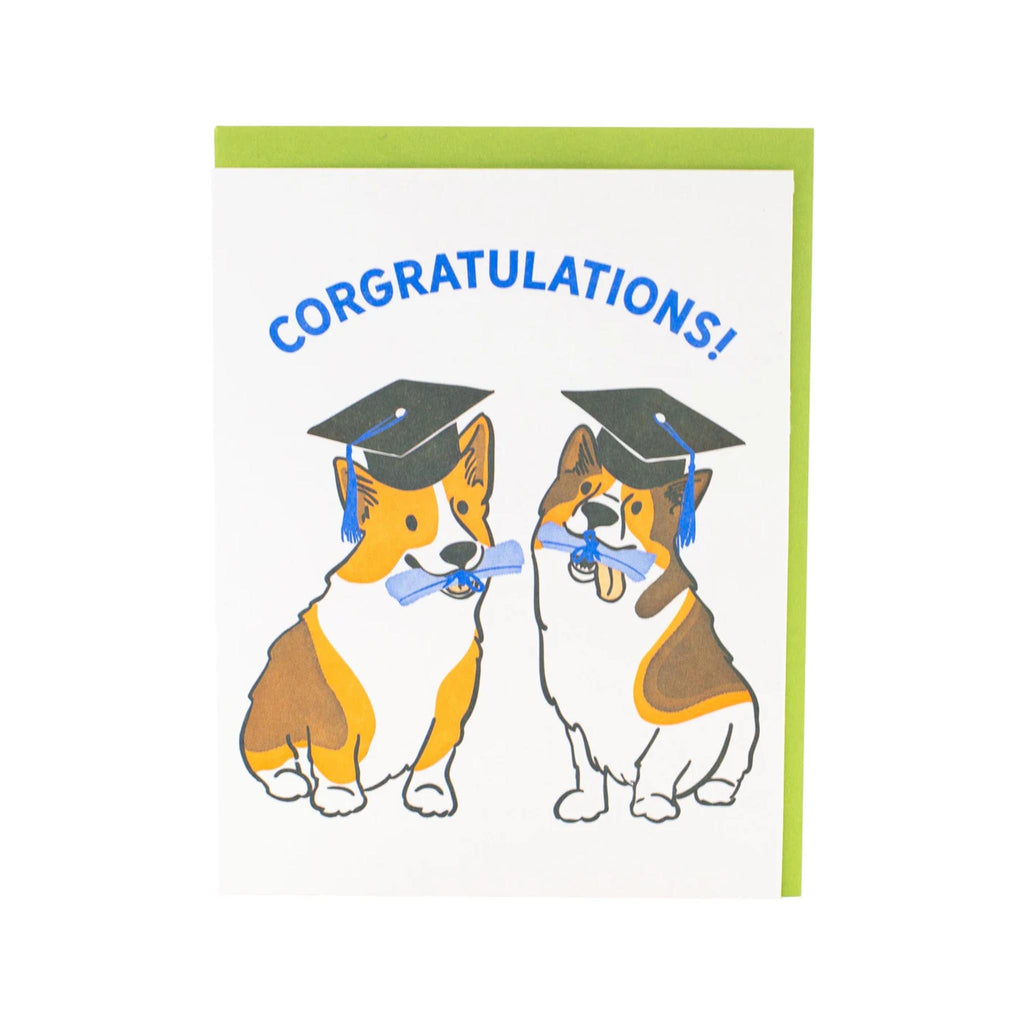 Accomplished Corgis Graduation Card