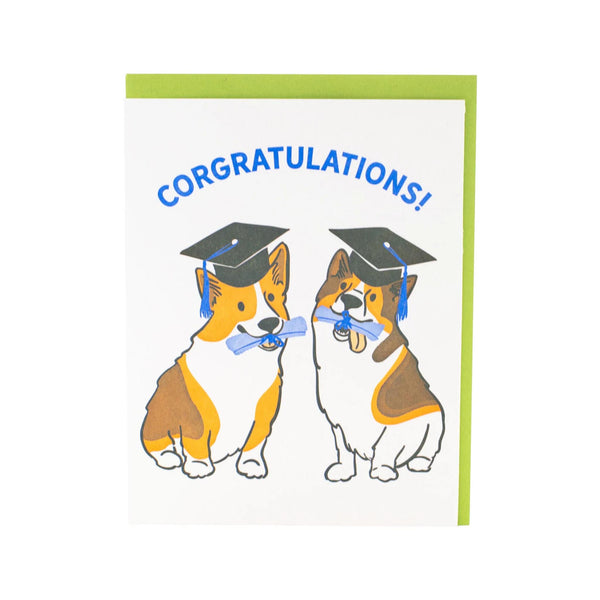 Accomplished Corgis Graduation Card