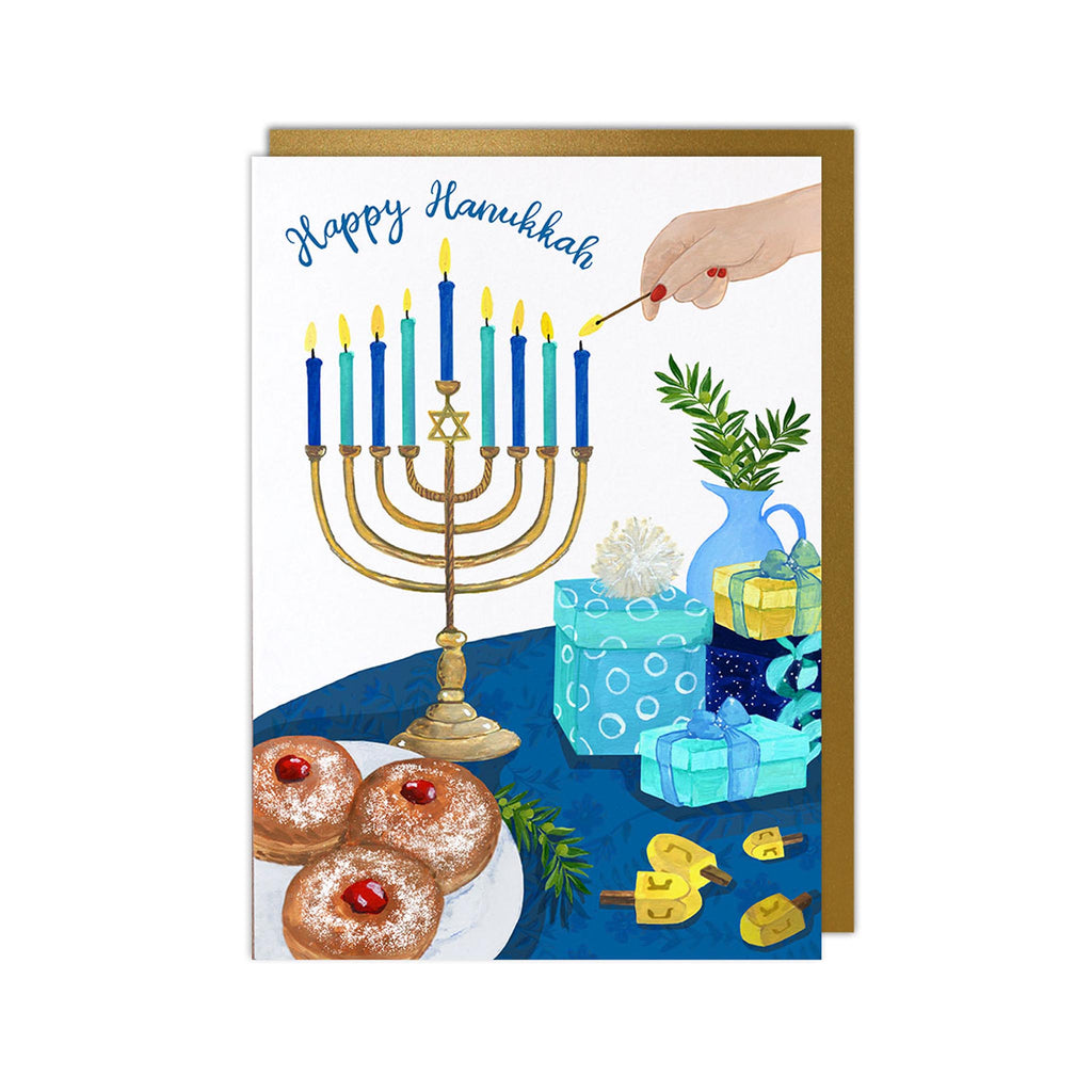 Lighting the Menorah