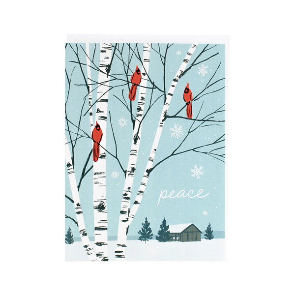 Cardinals in Birch Trees Holiday Boxed Cards