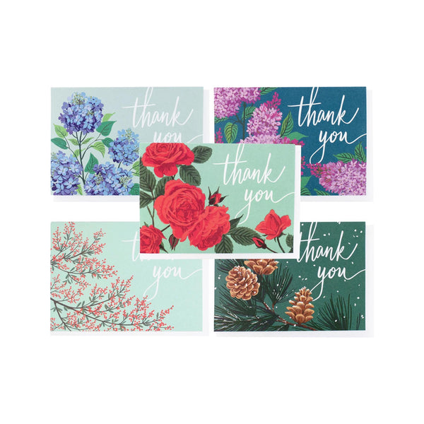 Assorted Floral Boxed Thank You Cards