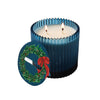 Home for the Holidays Roland Pine Two Wick - Ribbed Glass