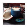 Home for the Holidays Roland Pine Two Wick - Ribbed Glass - in use