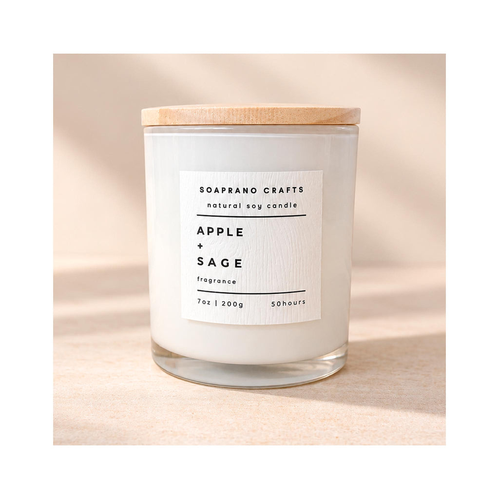 Soaprano Crafts Soy Candles - Apple & Sage