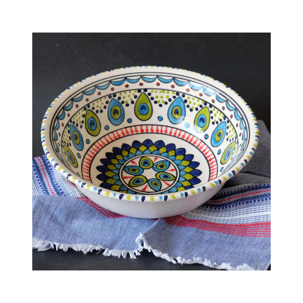 Pavo Deep Serving Bowl - on display