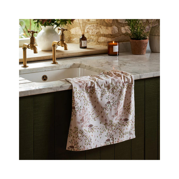 Sophie Allport Tea Towel - Woodland Friends - at sink