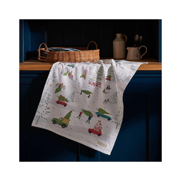 Sophie Allport Tea Towel - Home for Christmas - in kitchen