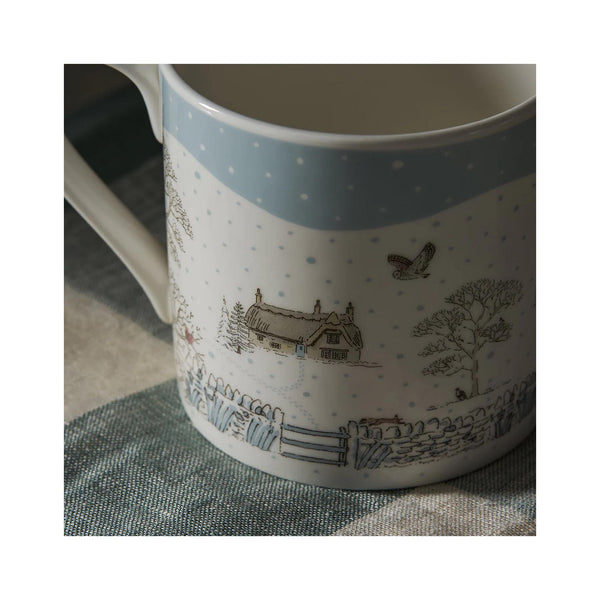 Sophie Allport Mug - Snowy Cottage- detail