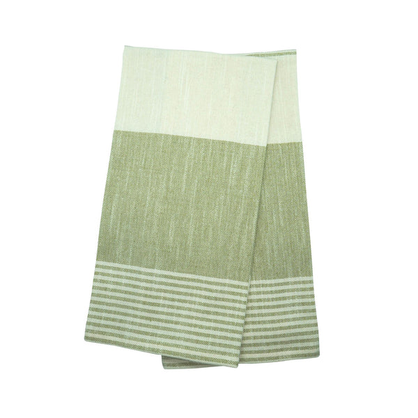 Colorblock Striped Kitchen Towel Sets - Green
