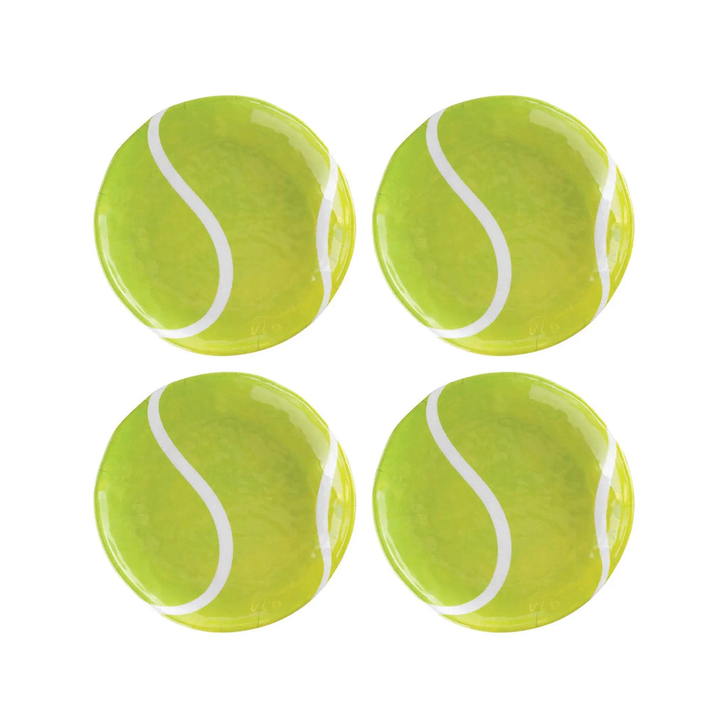 Tennis Ball Melamine Plates Set of 4