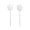 White Melamine Salad Server Set