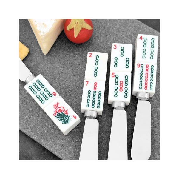 Mahjong Cheese Spreader Set of 4