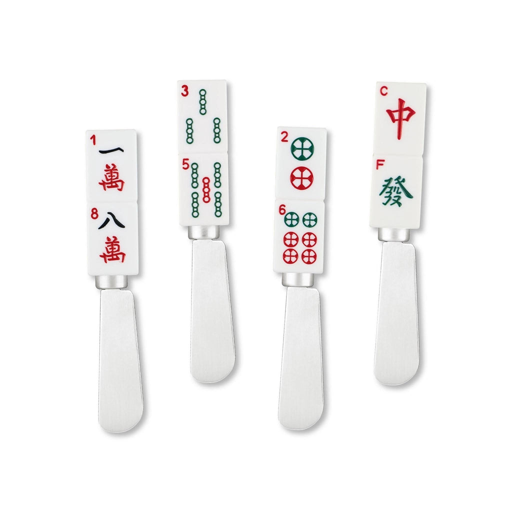 4-Piece Mahjong Resin Cheese Spreader