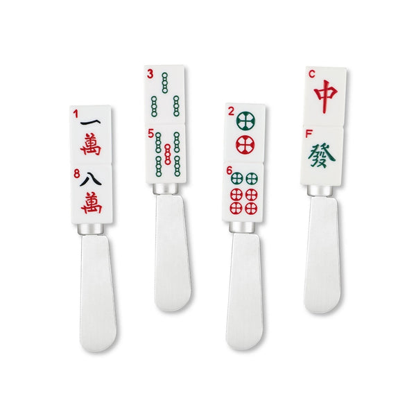 4-Piece Mahjong Resin Cheese Spreader