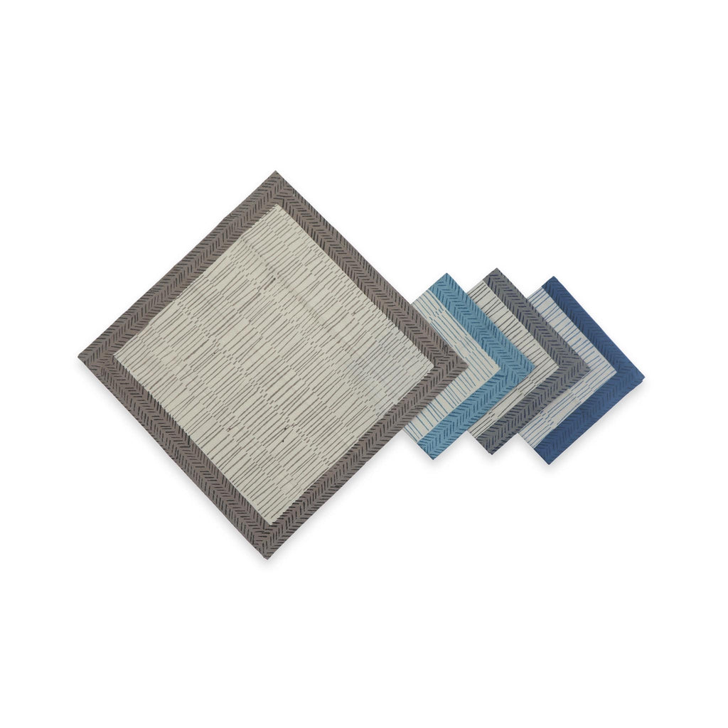 Hand Block Printed Napkins Set of 4 - Tea Break Reverie 